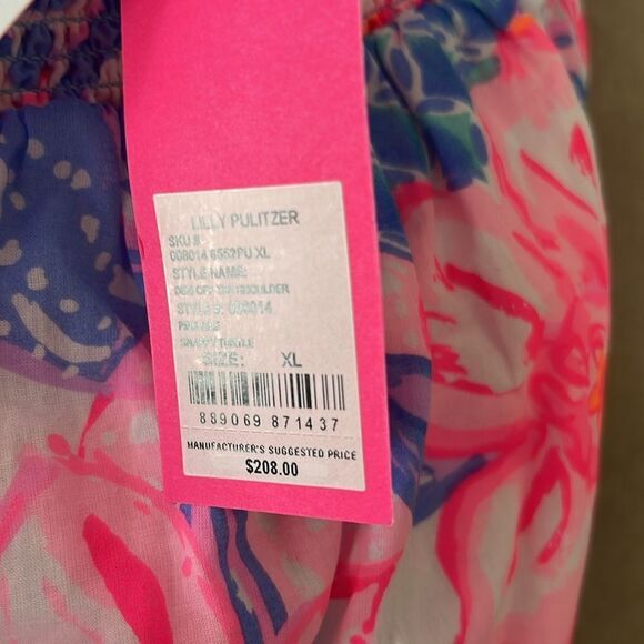 Lilly Pulitzer Women's Dezi Off the Shoulder Maxi Dress - XL - Picture 6 of 8